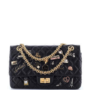 Chanel 225 Lucky Charms Reissue 2.55 Flap Bag Quilted Aged Calfskin